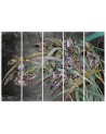Wall painting for living room - Irises flowers in the wind | FEEBY