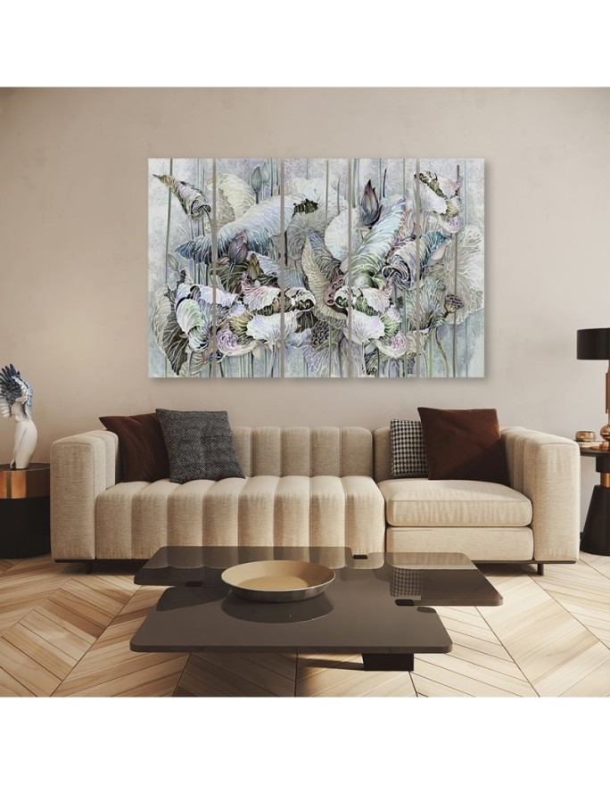 5-piece Canvas painting - Holy lotus flowers | FEEBY