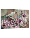 Modern painting for living room - Holy lotus and fans | FEEBY