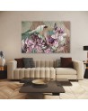 Modern painting for living room - Holy lotus and fans | FEEBY