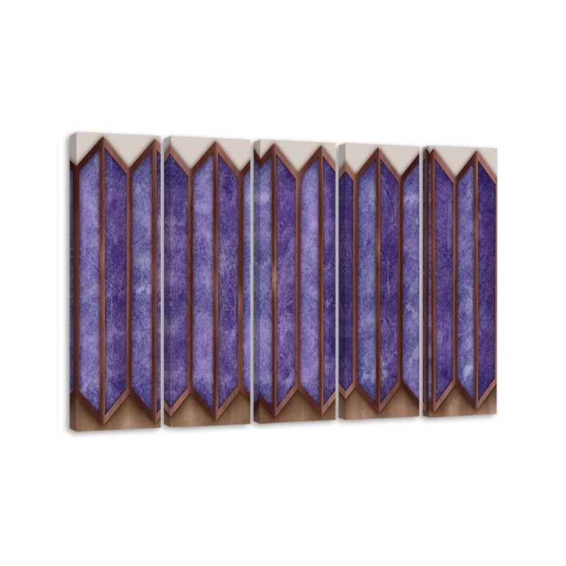 5-piece Canvas painting - 3D coloured abstract | FEEBY