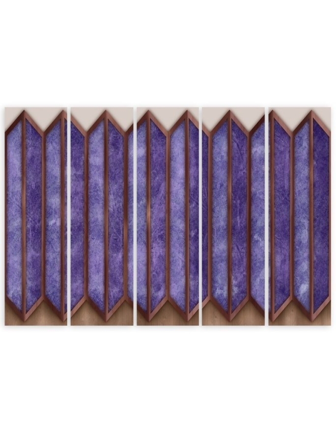 5-piece Canvas painting - 3D coloured abstract | FEEBY