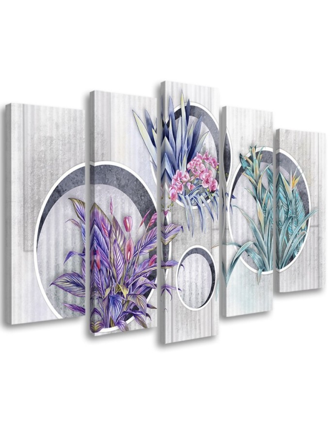 Flower decoration  - Canvas print 5 parts | FEEBY