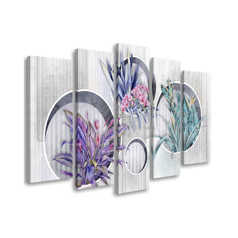 Flower decoration  - Canvas print 5 parts | FEEBY
