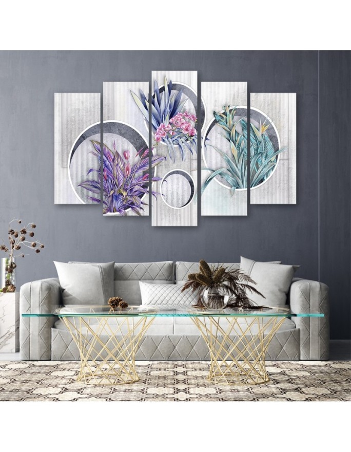 Flower decoration  - Canvas print 5 parts | FEEBY