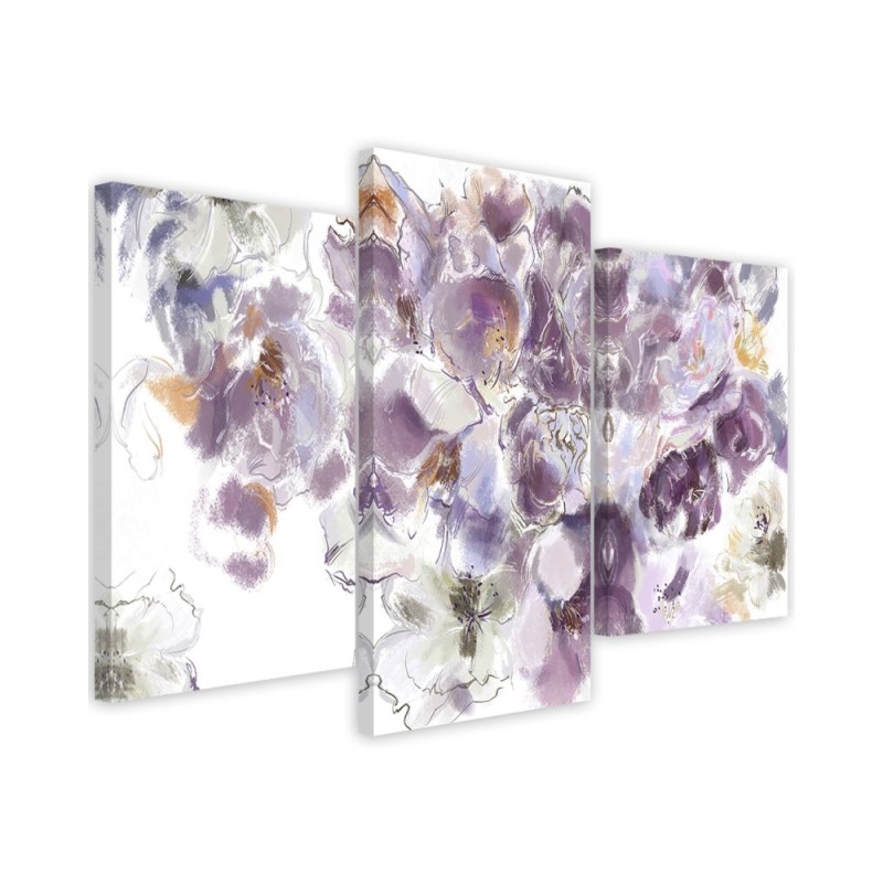 3 piece Iris flower - Multipart canvas painting | FEEBY