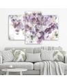 3 piece Iris flower - Multipart canvas painting | FEEBY