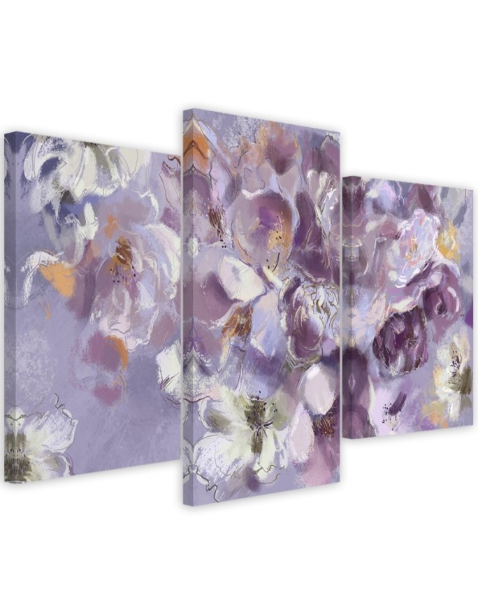 3-piece painting - Iris flower | FEEBY