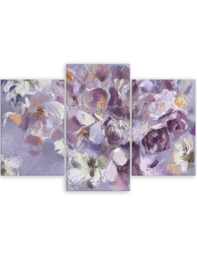 3-piece painting - Iris flower | FEEBY