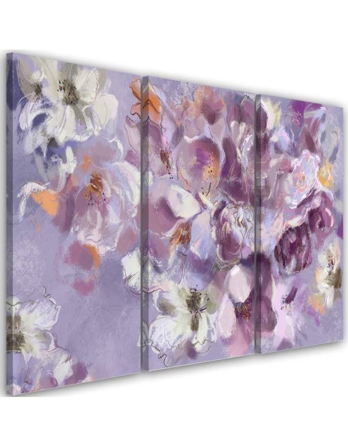 Canvas print 3-part - Iris flower | FEEBY