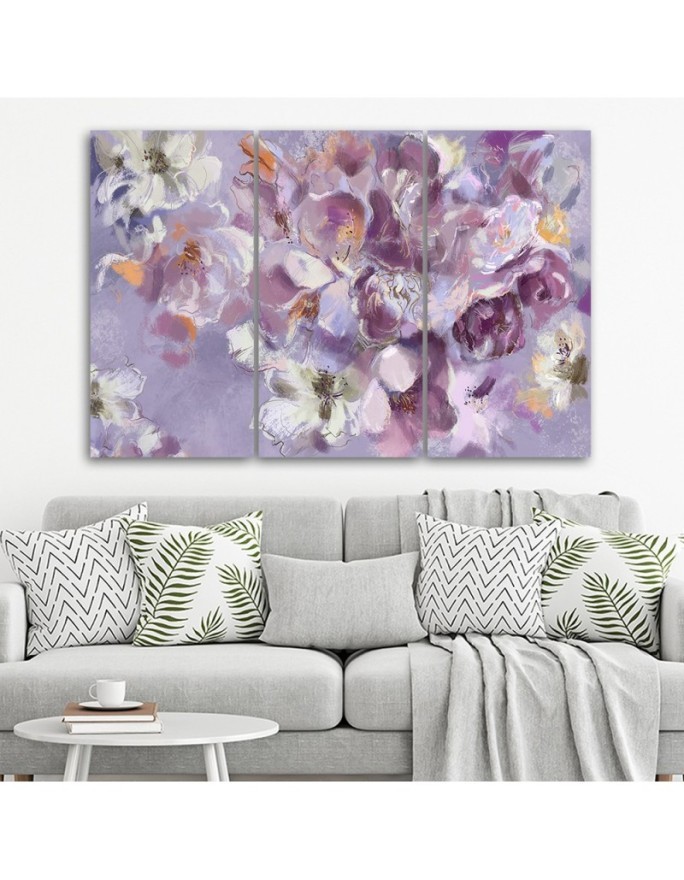 Canvas print 3-part - Iris flower | FEEBY