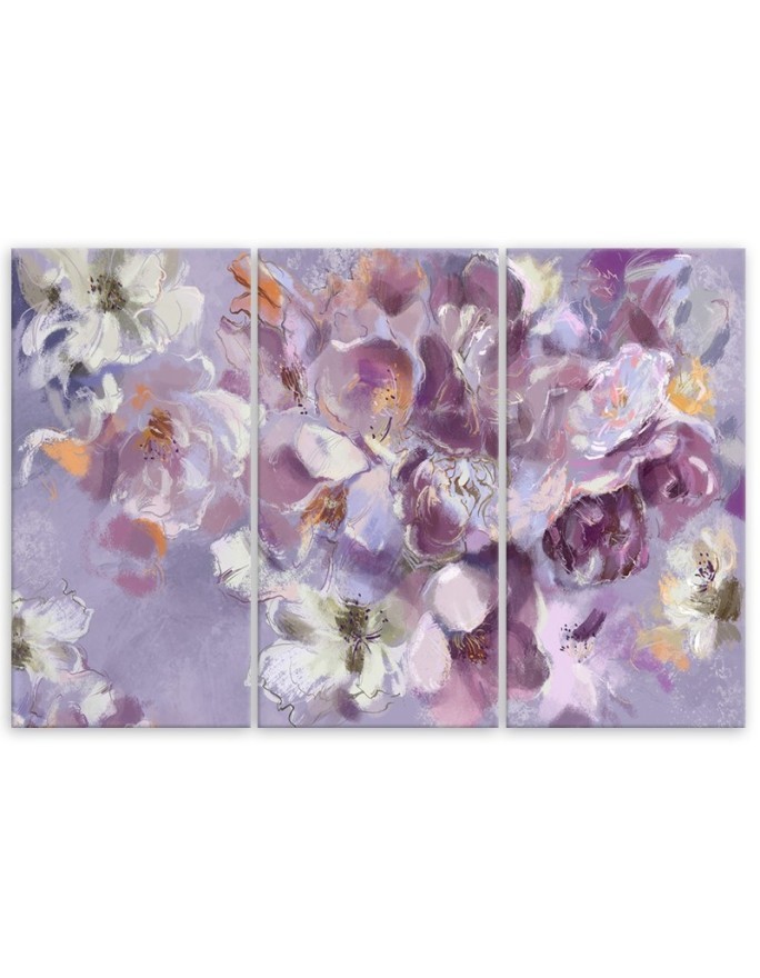 Canvas print 3-part - Iris flower | FEEBY
