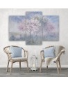 Wall painting - Flowering tree in a meadow old faded | FEEBY
