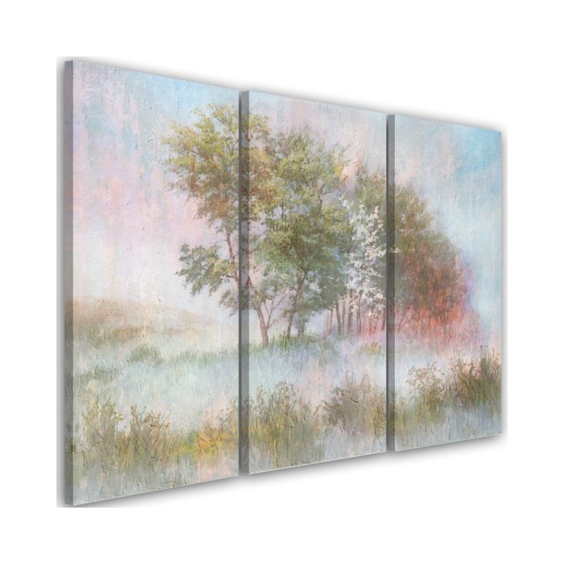 Canvas print - Trees on a misty meadow | FEEBY