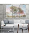 Canvas print - Trees on a misty meadow | FEEBY