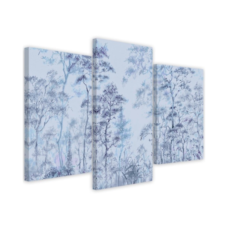 Modern canvas print 3 piece - Tall thin trees | FEEBY
