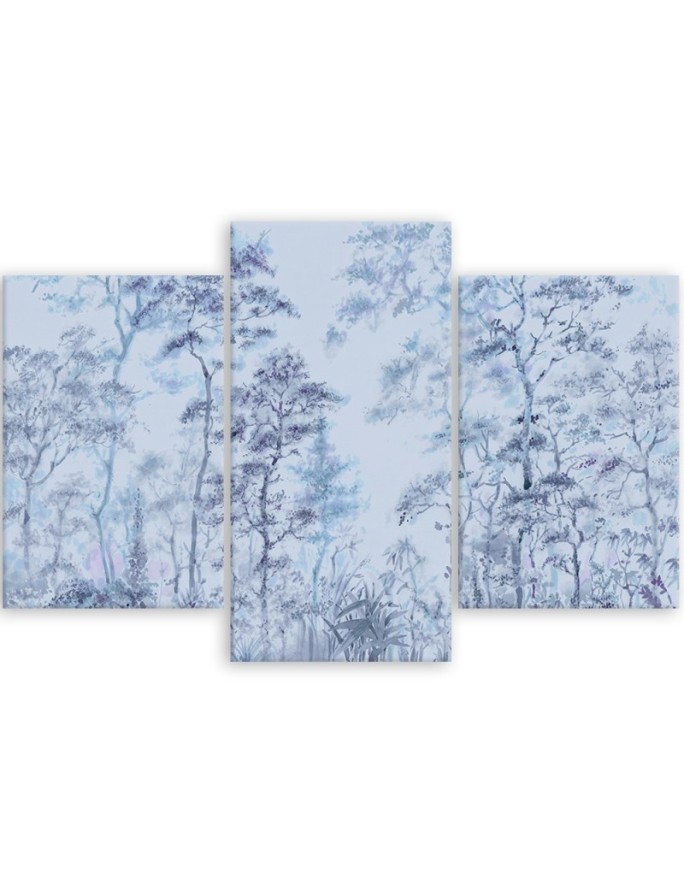 Modern canvas print 3 piece - Tall thin trees | FEEBY