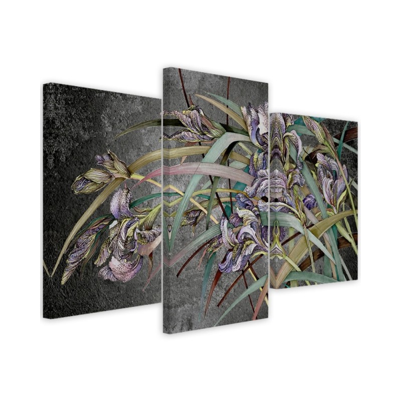 Pictures on Canvas for the bedroom - Irises flowers in the wind | FEEBY