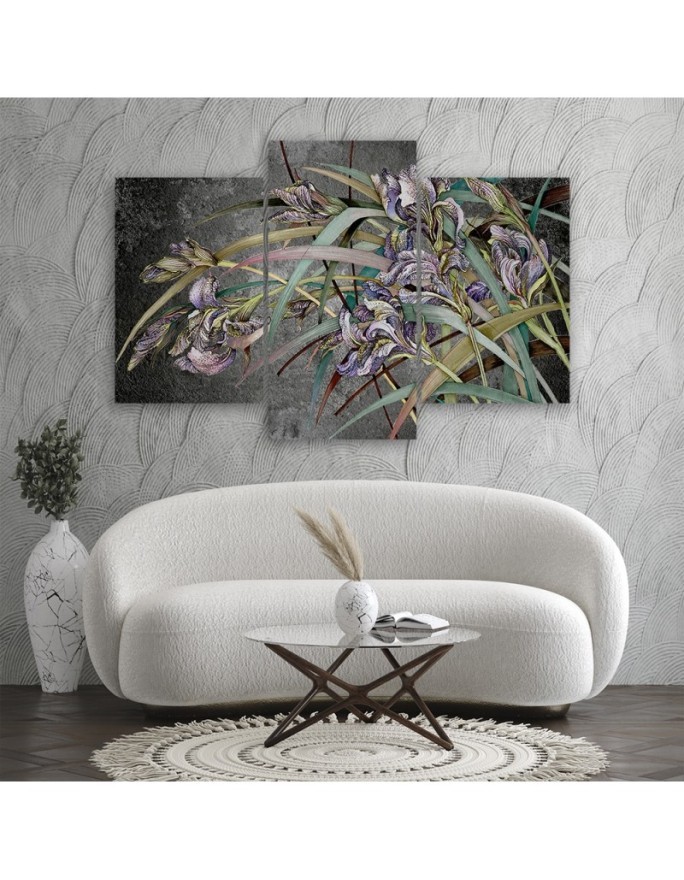 Pictures on Canvas for the bedroom - Irises flowers in the wind | FEEBY