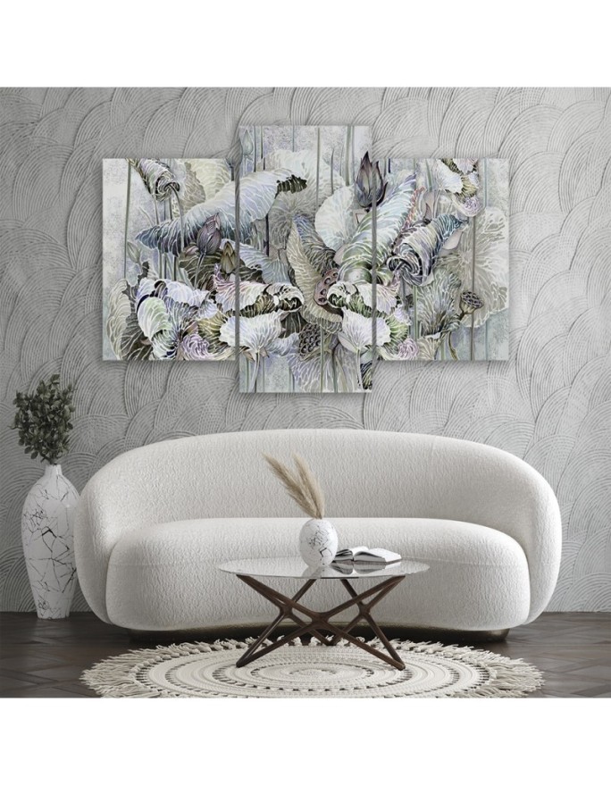 Modern painting for bedroom - Holy lotus flowers | FEEBY