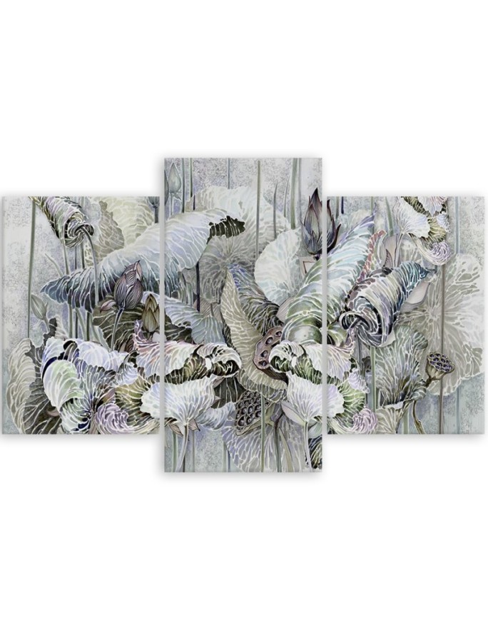 Modern painting for bedroom - Holy lotus flowers | FEEBY