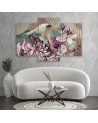 Modern painting for living room - Holy lotus and fans | FEEBY