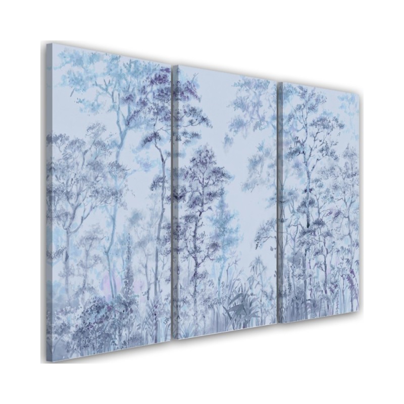 Wall art painting for living room - Tall thin trees | FEEBY