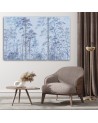 Wall art painting for living room - Tall thin trees | FEEBY