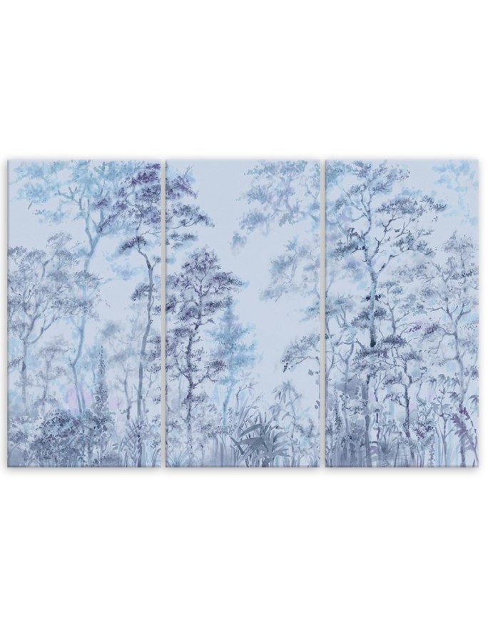Wall art painting for living room - Tall thin trees | FEEBY