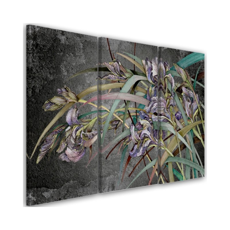Modern canvas painting - Irises flowers in the wind | FEEBY
