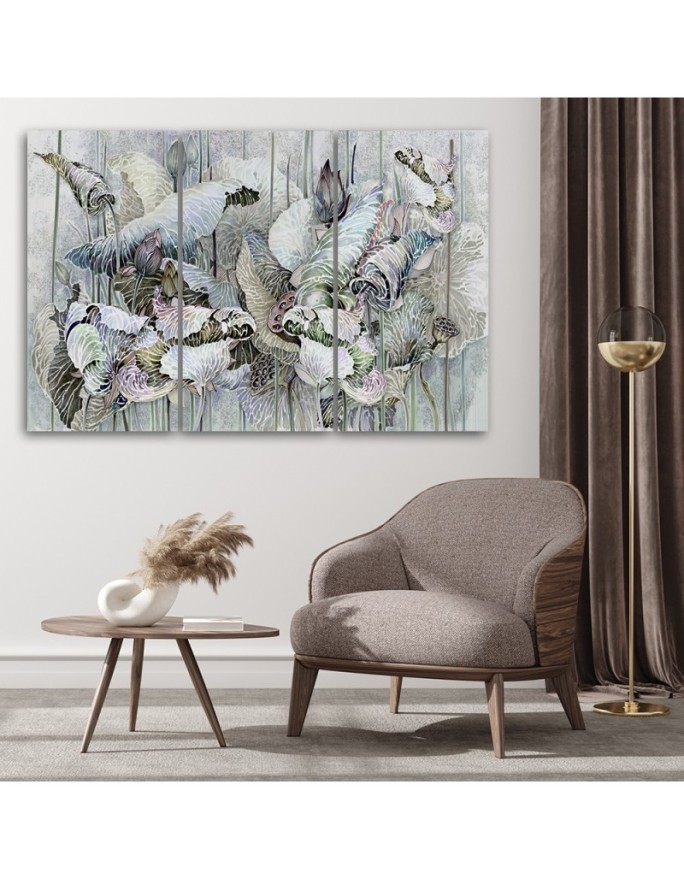 Wall painting - Holy lotus flowers | FEEBY