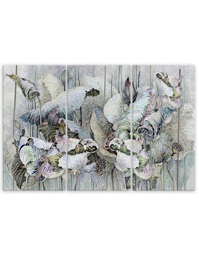 Wall painting - Holy lotus flowers | FEEBY