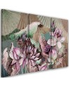 Wall painting for living room - Holy lotus and fans | FEEBY