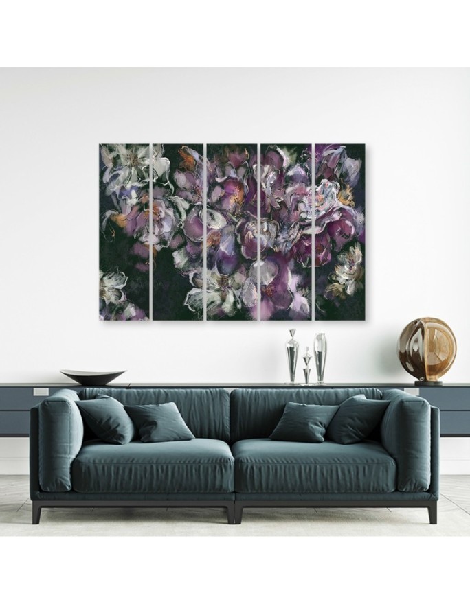 Iris flower - Modern Canvas painting for living room | FEEBY