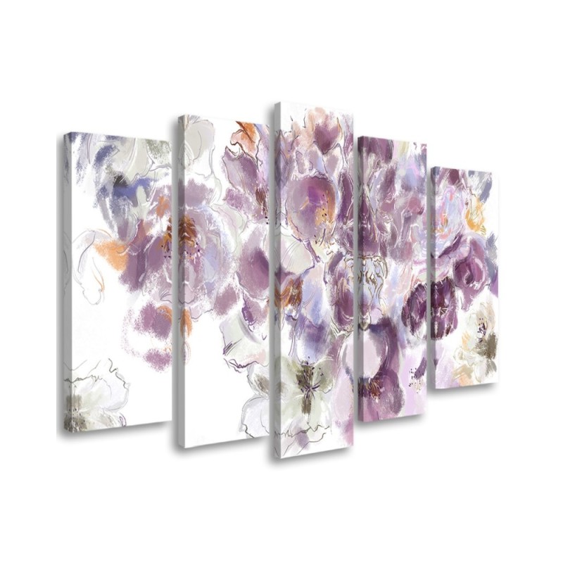 5 Piece Iris flower - Canvas painting for living room | FEEBY