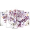 5 Piece Iris flower - Canvas painting for living room | FEEBY