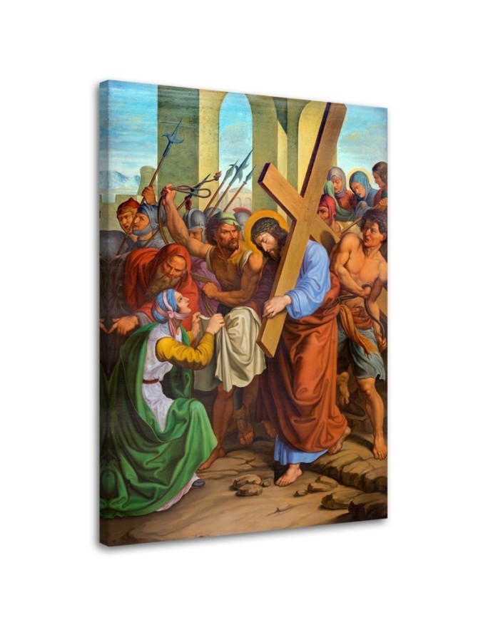 Canvas prints reproductions - Jesus and St Veronica on the Way of the Cross | FEEBY