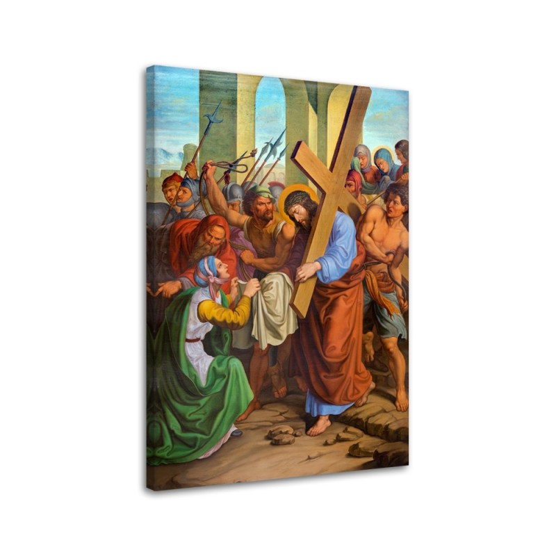 Canvas prints reproductions - Jesus and St Veronica on the Way of the Cross | FEEBY