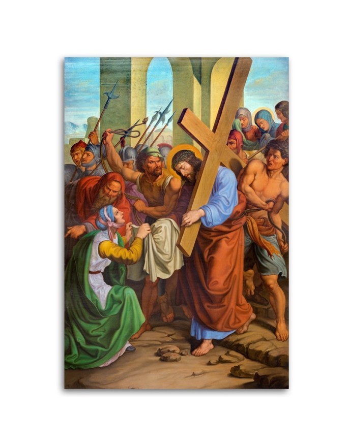 Canvas prints reproductions - Jesus and St Veronica on the Way of the Cross | FEEBY