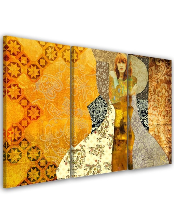 Woman on an ornamental background - Reproductions of paintings | FEEBY