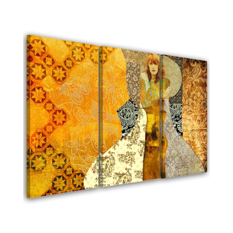 Woman on an ornamental background - Reproductions of paintings | FEEBY