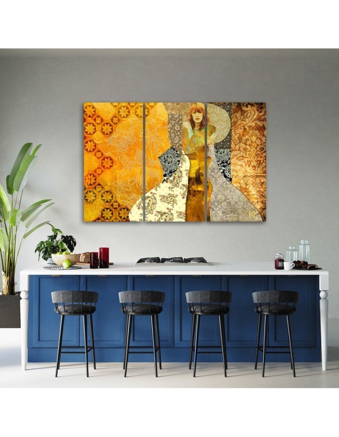 Woman on an ornamental background - Reproductions of paintings | FEEBY