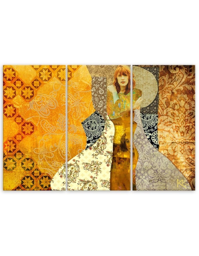 Woman on an ornamental background - Reproductions of paintings | FEEBY