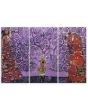 3 Piece Reproductions of paintings - Violet tree of life abstract | FEEBY