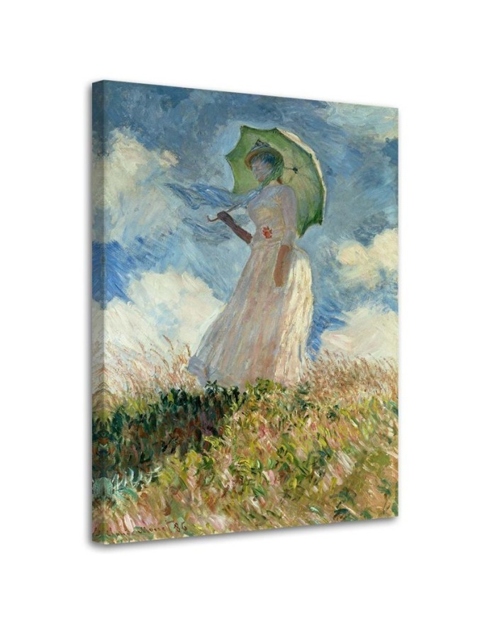 Woman with an umbrella to the left C. Monet - Reproductions of paintings | FEEBY