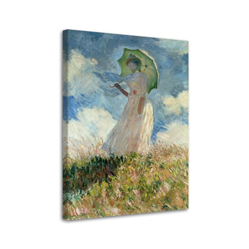 Woman with an umbrella to the left C. Monet - Reproductions of paintings | FEEBY