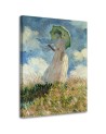 Woman with an umbrella to the left C. Monet - Reproductions of paintings | FEEBY