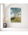 Woman with an umbrella to the left C. Monet - Reproductions of paintings | FEEBY