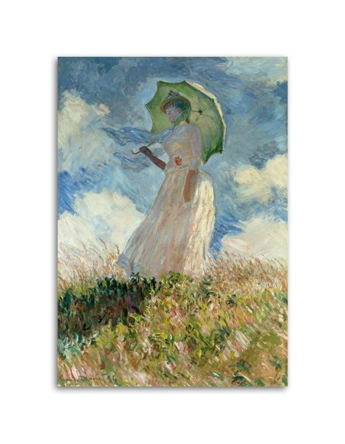 Woman with an umbrella to the left C. Monet - Reproductions of paintings | FEEBY