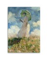 Woman with an umbrella to the left C. Monet - Reproductions of paintings | FEEBY